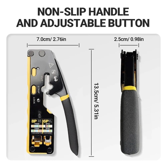 RJ45 Network Crimper 3 in 1 Crimp CAT8/7/6A/6/5E - Picture 5 of 13